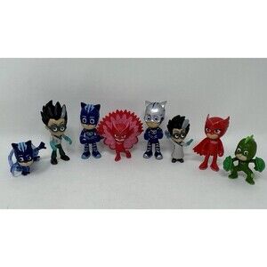PJ Masks Figures Lot Of 8 - Catboy Owlette, Gekko, Luna Girl, Night Ninja, Romeo